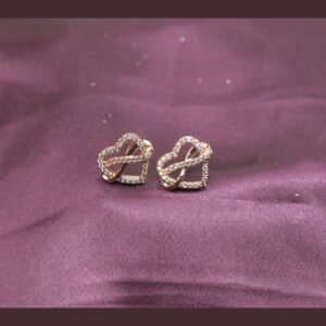 Beautiful Infinity Heart Shaped AD Earring - Artificial Jewellery
